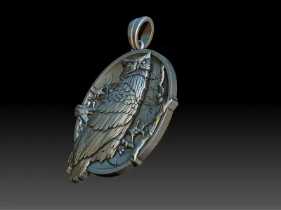 OWL PENDANT 3D print model