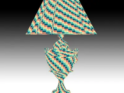 Griffiths and Griffiths 77827 antique crackle bronze lamp 3D model