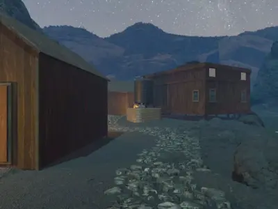 Mountain River Village 3D model