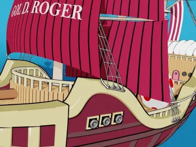 OnePiece Ship - Gol D Roger s Ship Oro Jackson Free 3D model