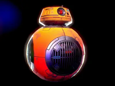 Star Wars Droid BB-9E Low-poly 3D model