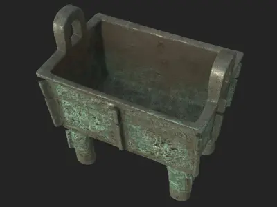 Four-legged square tripod RPB and 3D print model Low-poly 3D model