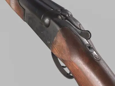 Sawed-Off Shotgun Low-poly 3D model purchase