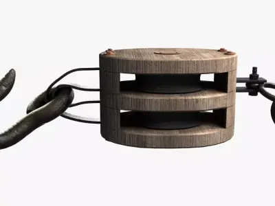 Restoration Hardware INDUSTRIAL CHAIN PULLEY 3D model