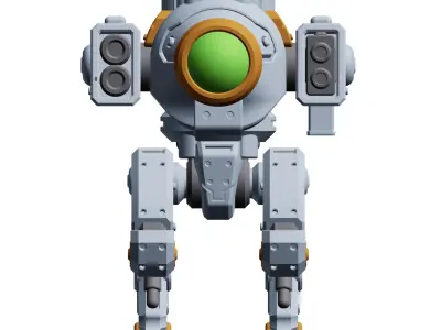 Mech Forge Storm Titan Mech Miniature for Tabletop Wargames 3D print model