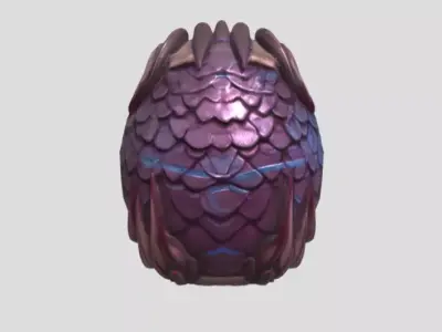Purple Dinosaur Egg by Tripo Free low-poly 3D model