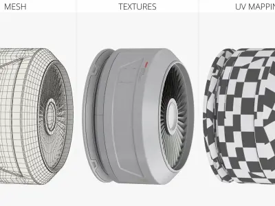 Short Turbofan Thrust Unit White 