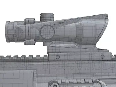 Steyr AUG A3 with ACOG scope 3D model