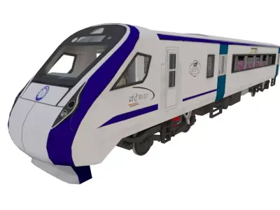 vande bharat express train 18 Low-poly 3D model