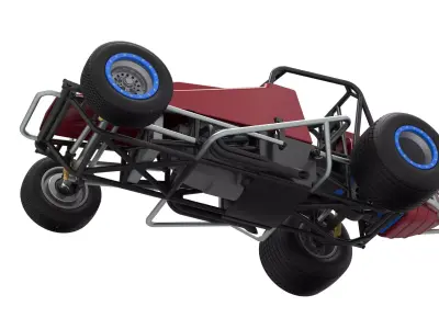 Vintage Dirt Silver Crown Car Scale 1 to 25 3D print model