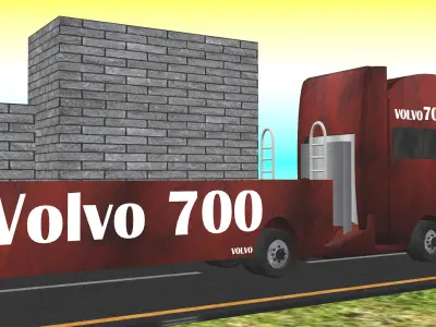 Indian Truck Model 5 Low-poly 3D model