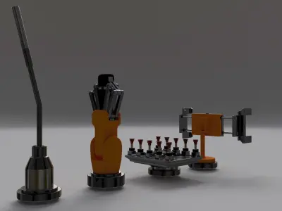industrial Robots smaller 3D model