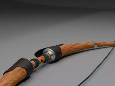 Medieval Bow PBR High poly 3D model