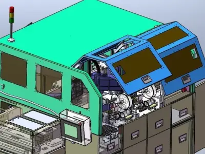 Automatic linear loop placement machine 3D model