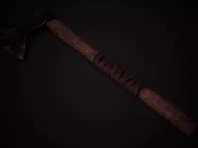 Hatchet axe Low-poly 3D model get