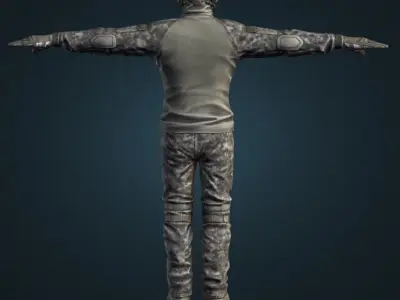 Military Army Soldier 3d Gaming Character Low-poly 3D model