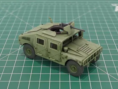 M1025 H2 HMMWV 4x4 Military Vehicle STL 3D Print 3D print model