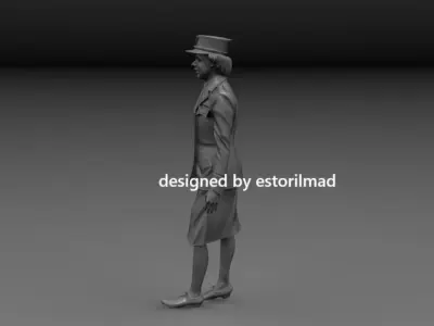 WW2 BRITISH MILITARY SECRETARY 3D print model