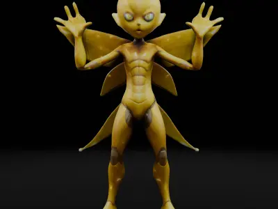 Lightning Sprit -3D Character for Games Animations Low-poly 3D model