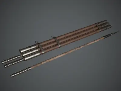 Javelin Arabic Medieval Free low-poly 3D model