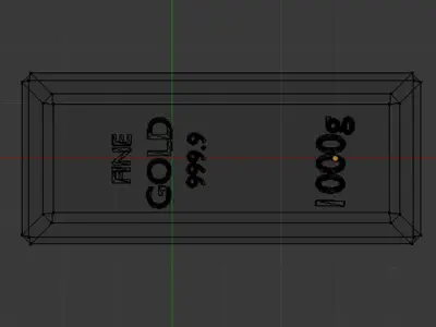 Gold Bar 3D model purchase