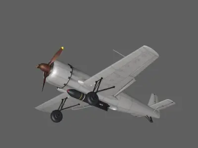 Nakajima Ki-115 Low-poly 3D model