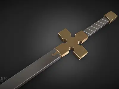 Excalibur Fireforce Low-poly 3D model