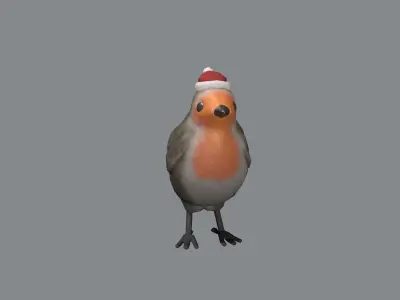 Robin Statue  Low-poly 3D model
