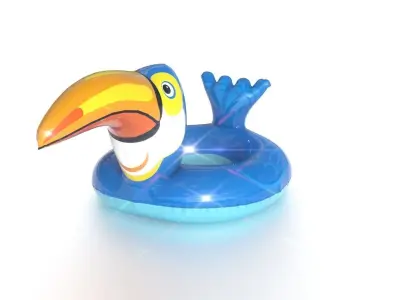 POOL FLOAT TOUCAN Low-poly 3D model