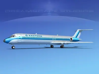 Douglas DC-9-50 Eastern 2 3D model