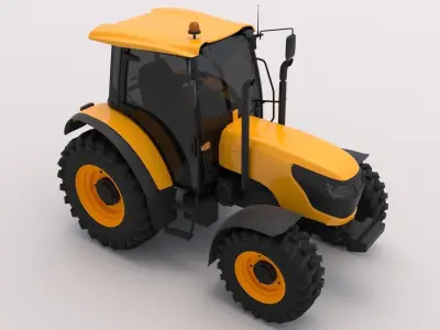 Tractor Yellow 3D model