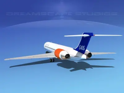 McDonnell Douglas MD-87 SAS 3D model