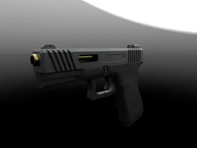 Tactical pistol ver 1 Low-poly 3D model