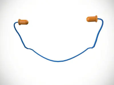 Ear plugs Low-poly 3D model