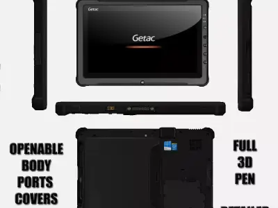 Getac F110 G3 Fully Rugged Tablet Low-poly 3D model