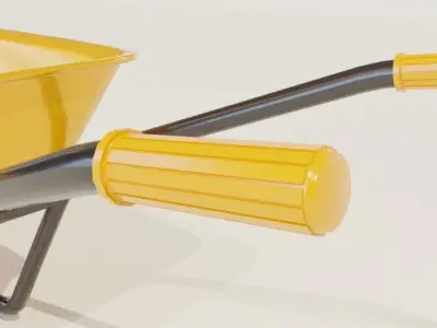 wheelbarrow garden tool Low-poly 3D model