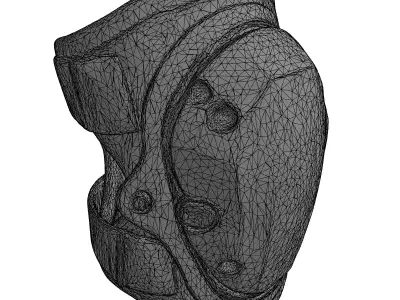 Tactical Military Combat Knee Pad Low-poly 3D model