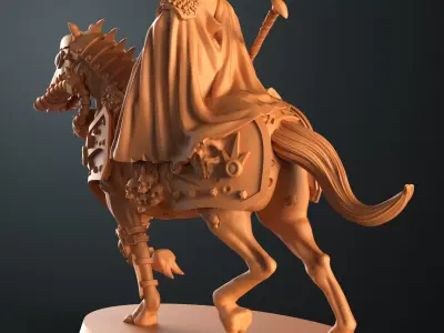 Traitor mounted commander  3D print model