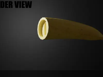 VRChat Banana Tanto Poiyomi Shader Low-poly 3D model