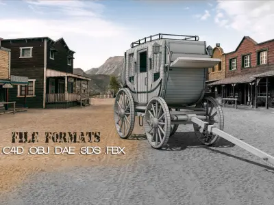 Western Stagecoach 3D model
