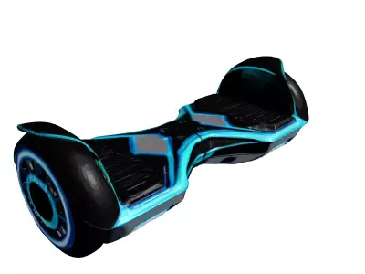 Futuristic Neon Hoverboard 3D Model 3D model