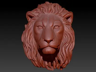 Lion head pendant Hollow Light weight Jewelry 3D print model