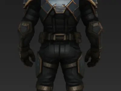 Futuristic Armored Sci-Fi Soldier with Helmet Free low-poly 3D model