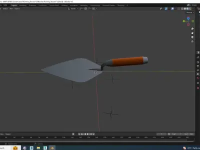 Pointing Trowel  Low-poly 3D model
