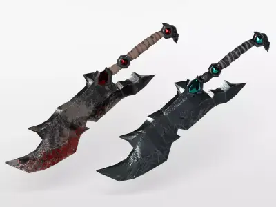 3D Tribal Blade Free low-poly 3D model