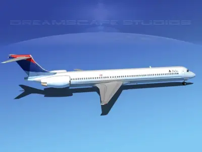 McDonnell Douglas MD-80 Delta 1 3D model