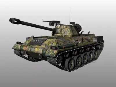 armored vehicle tank  military vehicle world war II 3D model