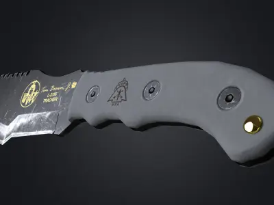 Tracker knife Low Poly PBR Low-poly 3D model