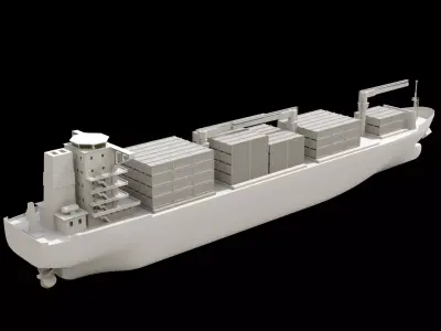 container boat 3D model