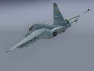 Su-25TM Frogfoot Low-poly 3D model